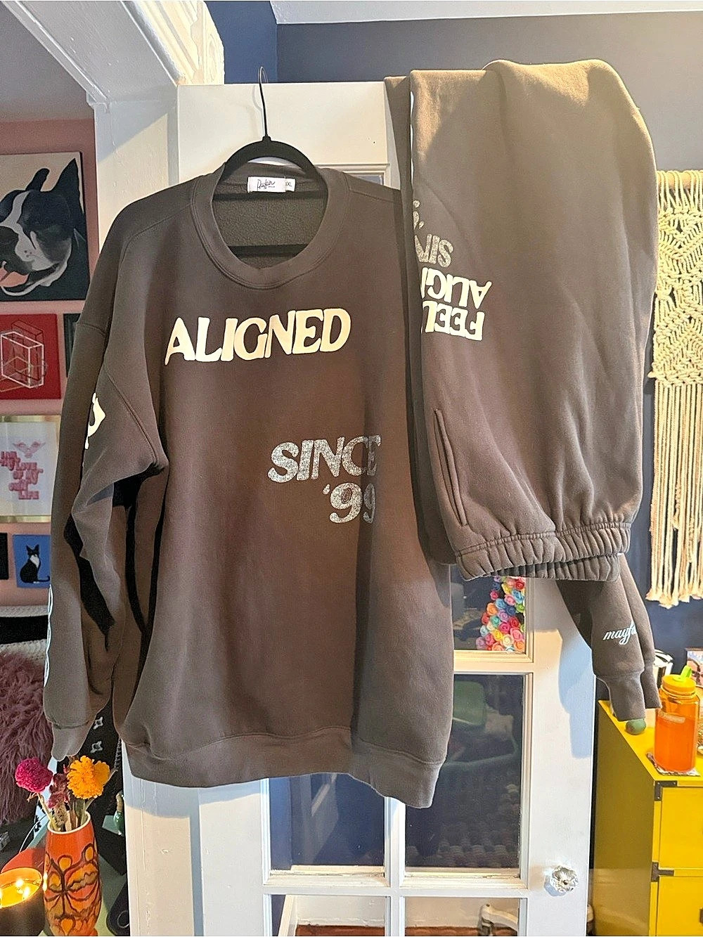 Mayfair The Alignment Tour 2025 Graphic Sweatshirt & Sweatpants in Brown/Grey